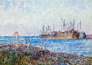 Frederick Mccubbin Ships, Williamstown by Frederick McCubbin oil painting